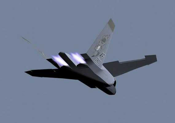 资料图：北航大学生设计的中国五代隐形战机。